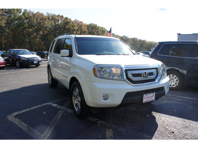 honda pilot 2009 white suv ex l gasoline 6 cylinders all whee drive automatic with overdrive 08750