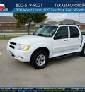 ford explorer sport trac 2005 white suv xlt flex fuel 6 cylinders rear wheel drive automatic with overdrive 76108