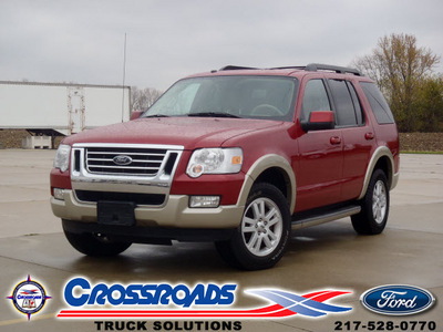 ford explorer 2010 red suv eddie bauer gasoline 6 cylinders 4 wheel drive automatic 62708