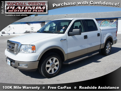 ford f 150 2005 white king ranch gasoline 8 cylinders rear wheel drive automatic 77388