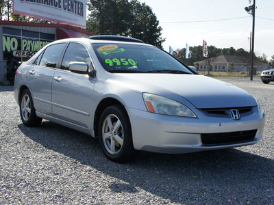 honda accord 2004 silver sedan ex w leather gasoline 4 cylinders front wheel drive automatic 27569