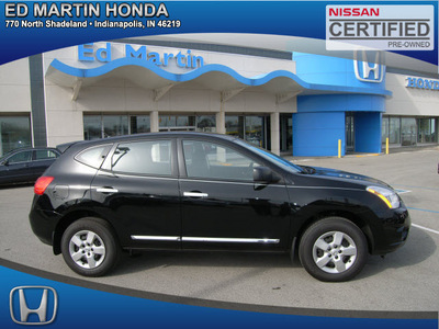 nissan rogue 2011 black suv s awd gasoline 4 cylinders all whee drive automatic 46219