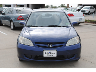 honda civic 2005 blue sedan ex gasoline 4 cylinders front wheel drive automatic 77065