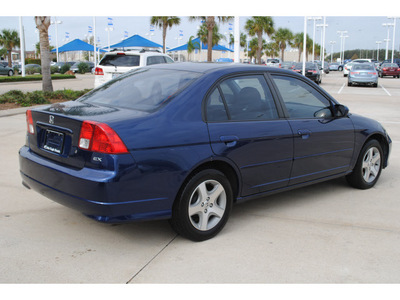 honda civic 2005 blue sedan ex gasoline 4 cylinders front wheel drive automatic 77065