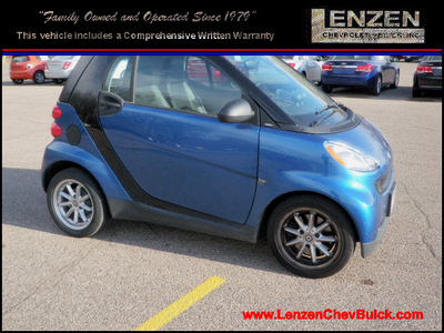 smart fortwo 2009 blue coupe passion gasoline 3 cylinders rear wheel drive automatic 55318