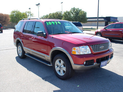 ford explorer 2004 red fire suv eddie bauer flex fuel 6 cylinders 4 wheel drive automatic with overdrive 67210