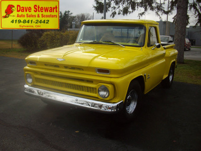 chevrolet c10 1966 yellow pickup truck v8 4 speed manual 43560