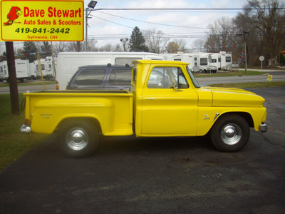 chevrolet c10 1966 yellow pickup truck v8 4 speed manual 43560