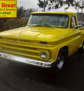 chevrolet c10 1966 yellow pickup truck v8 4 speed manual 43560
