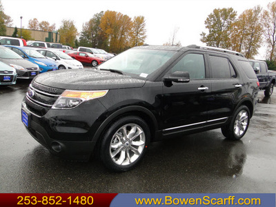 ford explorer 2012 black suv limited gasoline 6 cylinders 2 wheel drive shiftable automatic 98032