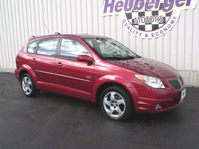 pontiac vibe 2005 dk  red hatchback gasoline 4 cylinders front wheel drive automatic 80905