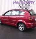 pontiac vibe 2005 dk  red hatchback gasoline 4 cylinders front wheel drive automatic 80905