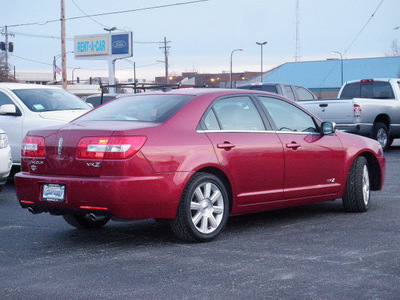 lincoln mkz 2008 red sedan gasoline 6 cylinders front wheel drive automatic 61832