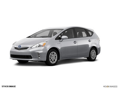toyota prius v 2012 silver wagon three hybrid 4 cylinders front wheel drive not specified 55448
