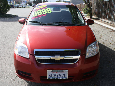 chevrolet aveo 2008 red sedan ls gasoline 4 cylinders front wheel drive automatic 93955