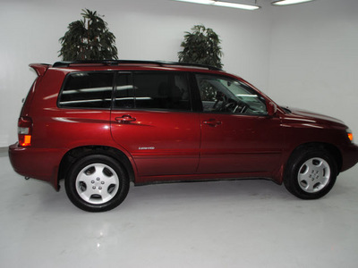 toyota highlander 2007 red suv limited gasoline 6 cylinders front wheel drive automatic 91731