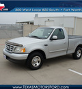 ford f 150 2002 silver pickup truck xl gasoline 6 cylinders rear wheel drive 5 speed manual 76108