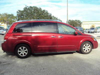 nissan quest 2007 red van sl w dvd gasoline 6 cylinders front wheel drive automatic 32901