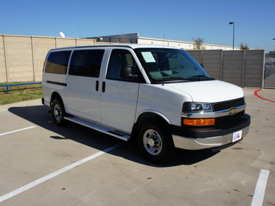 chevrolet express 2011 white van lt 3500 flex fuel 8 cylinders rear wheel drive automatic 76108