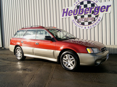 subaru outback 2003 regatta red wagon gasoline 4 cylinders sohc all whee drive automatic 80905