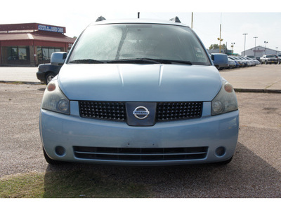 nissan quest 2004 lt  blue van 3 5 s gasoline 6 cylinders front wheel drive automatic with overdrive 77037