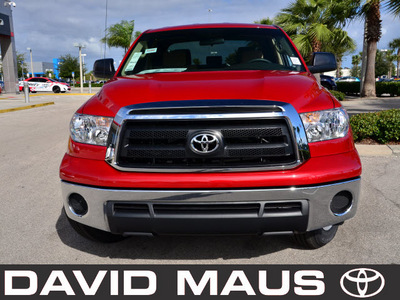 toyota tundra 2011 red sr5 gasoline 8 cylinders 2 wheel drive automatic 32771