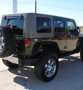 jeep wrangler unlimited 2008 green suv sahara gasoline 6 cylinders 4 wheel drive automatic with overdrive 76087
