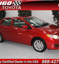 toyota corolla 2010 red sedan le gasoline 4 cylinders front wheel drive automatic 91731