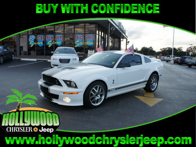 ford shelby gt500 2008 white coupe gasoline 8 cylinders rear wheel drive manual 33021