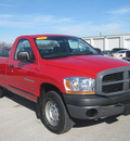 dodge ram pickup 1500 2006 red pickup truck st gasoline 8 cylinders 4 wheel drive automatic 62863