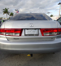 honda accord 2004 silver sedan ex w leather gasoline 4 cylinders front wheel drive automatic 33157