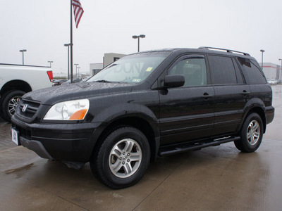 honda pilot 2004 black suv ex l gasoline 6 cylinders all whee drive automatic 76018