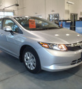 honda civic 2012 silver sedan lx gasoline 4 cylinders front wheel drive automatic 28557