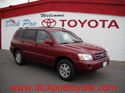 toyota highlander 2006 red suv gasoline 6 cylinders front wheel drive automatic 79925