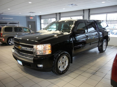 chevrolet silverado 1500 2008 black pickup truck crew cab flex fuel 8 cylinders 4 wheel drive automatic with overdrive 55391