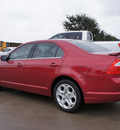 ford fusion 2011 red sedan se gasoline 4 cylinders front wheel drive automatic 76018