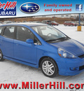 honda fit 2007 blue hatchback gasoline 4 cylinders front wheel drive automatic 55811