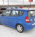 honda fit 2007 blue hatchback gasoline 4 cylinders front wheel drive automatic 55811