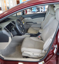 honda civic 2012 red sedan lx gasoline 4 cylinders front wheel drive automatic 28557