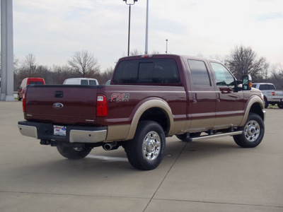 ford f 250 super duty 2012 dk  red lariat flex fuel 8 cylinders 4 wheel drive automatic 62708