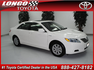 toyota camry hybrid 2008 white sedan hybrid hybrid 4 cylinders front wheel drive automatic 91731