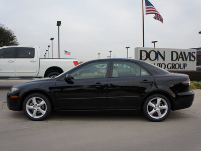 mazda mazda6 2008 black sedan gasoline 4 cylinders front wheel drive automatic 76018