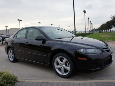 mazda mazda6 2008 black sedan gasoline 4 cylinders front wheel drive automatic 76018