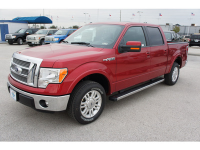 ford f 150 2012 red lariat flex fuel 8 cylinders 2 wheel drive automatic 77388