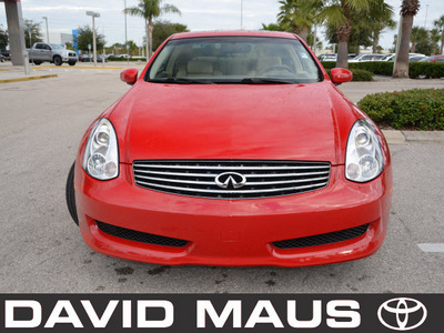 infiniti g35 2007 red coupe gasoline 6 cylinders rear wheel drive automatic 32771