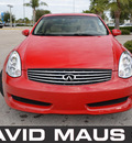 infiniti g35 2007 red coupe gasoline 6 cylinders rear wheel drive automatic 32771