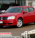dodge avenger 2011 red sedan gasoline 4 cylinders front wheel drive automatic 62034