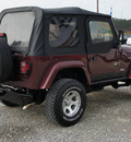 jeep wrangler 2001 burgandy suv sahara gasoline 6 cylinders 4 wheel drive automatic 27569