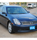 infiniti g35 2005 dk  blue sedan gasoline 6 cylinders rear wheel drive automatic 77037