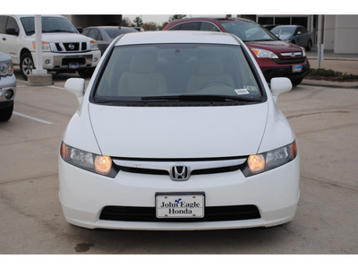 honda civic 2007 white sedan lx gasoline 4 cylinders front wheel drive automatic 77065